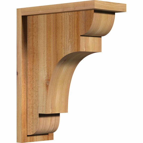 Ekena Millwork New Brighton Rough Sawn Corbel w/Backplate, Western Red Cedar, 6"W x 14"D x 18"H COR06X14X18NEB01RWR - main